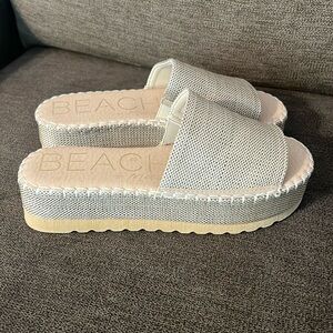 Women's Beige Platform Sandals